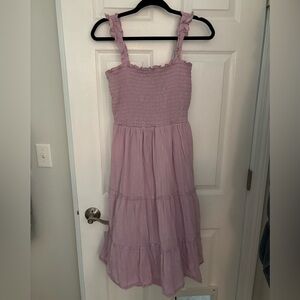 Smocked tiered dress